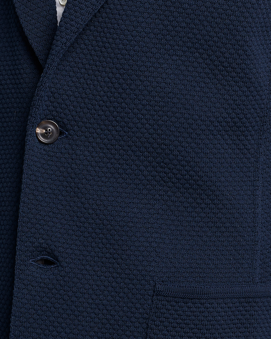 Herre | Blazere & jakker | Lardini | Knitted Structure Cotton Blazer Navy