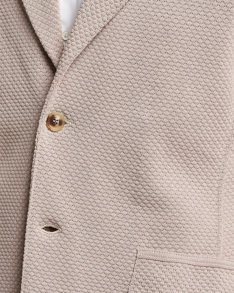Herre | Blazere & jakker | Lardini | Knitted Structure Cotton Blazer Beige