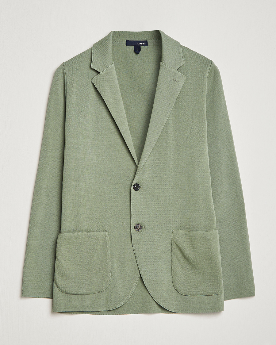 Herre | Blazere & jakker | Lardini | Knitted Cotton Blazer Soft Green