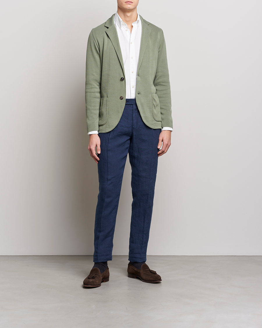 Herre | Blazere & jakker | Lardini | Knitted Cotton Blazer Soft Green