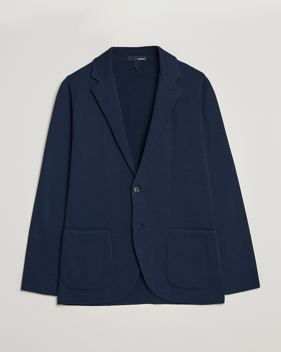 Herre | Blazere & jakker | Lardini | Knitted Cotton Blazer Navy