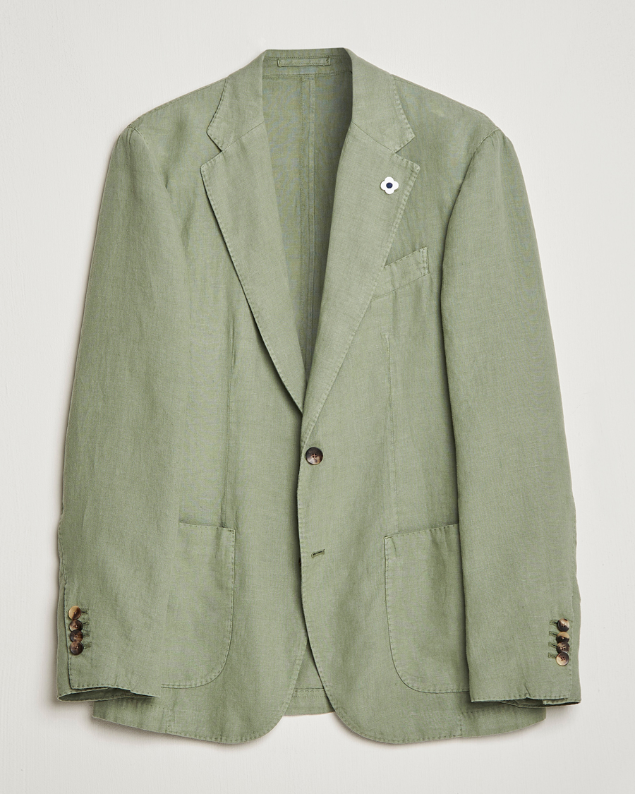 Herre | Blazere & jakker | Lardini | Patch Pocket Linen Blazer Olive