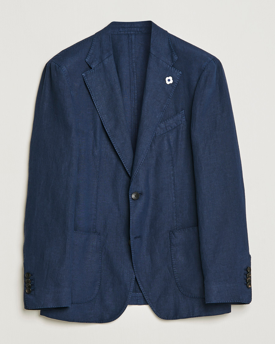 Herre | Blazere & jakker | Lardini | Patch Pocket Linen Blazer Navy
