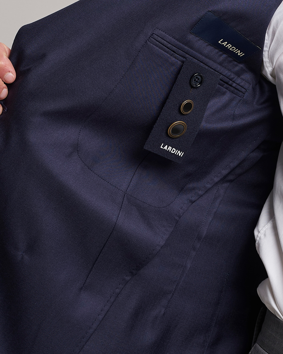 Herre | Blazere & jakker | Lardini | Soft Double Breasted Cashmere/Silk Blazer Navy