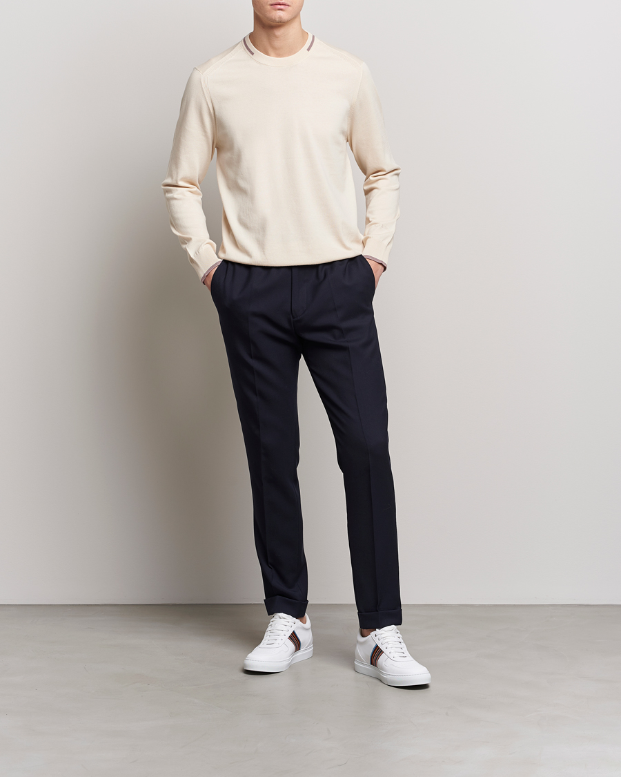 Herre | Trøjer | Paul Smith | Organic Cotton Knitted Sweater Off White
