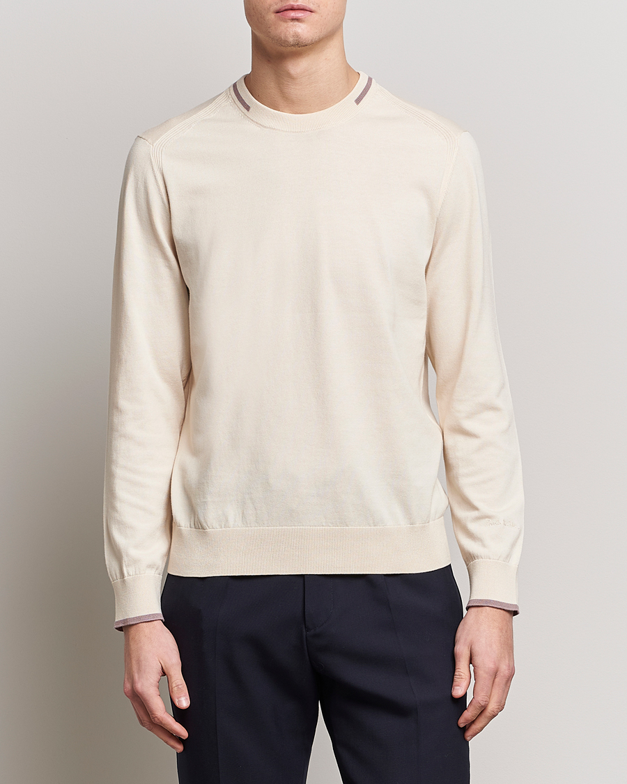 Herre | Trøjer | Paul Smith | Organic Cotton Knitted Sweater Off White