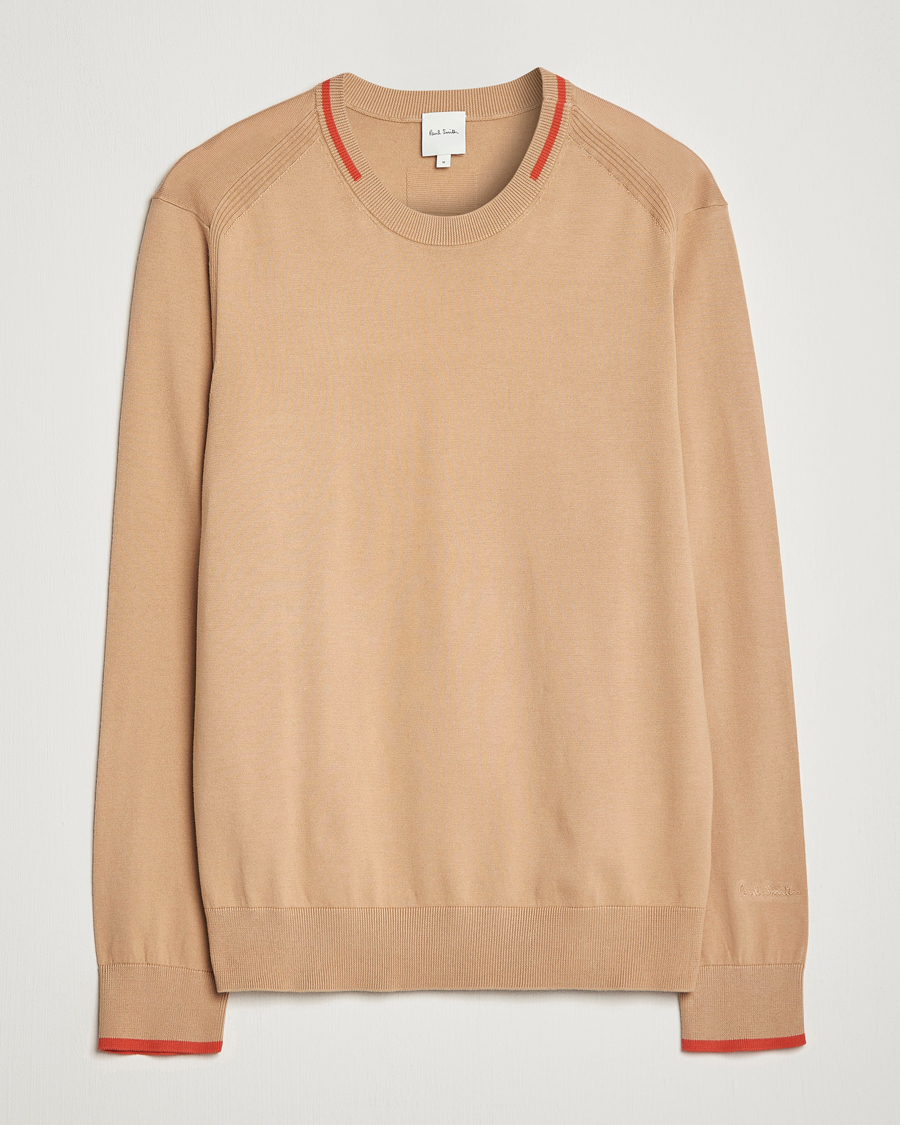 Herre | Trøjer | Paul Smith | Organic Cotton Knitted Sweater Light Beige