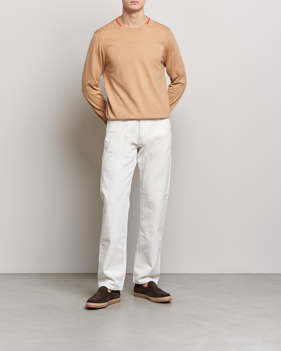 Herre | Trøjer | Paul Smith | Organic Cotton Knitted Sweater Light Beige