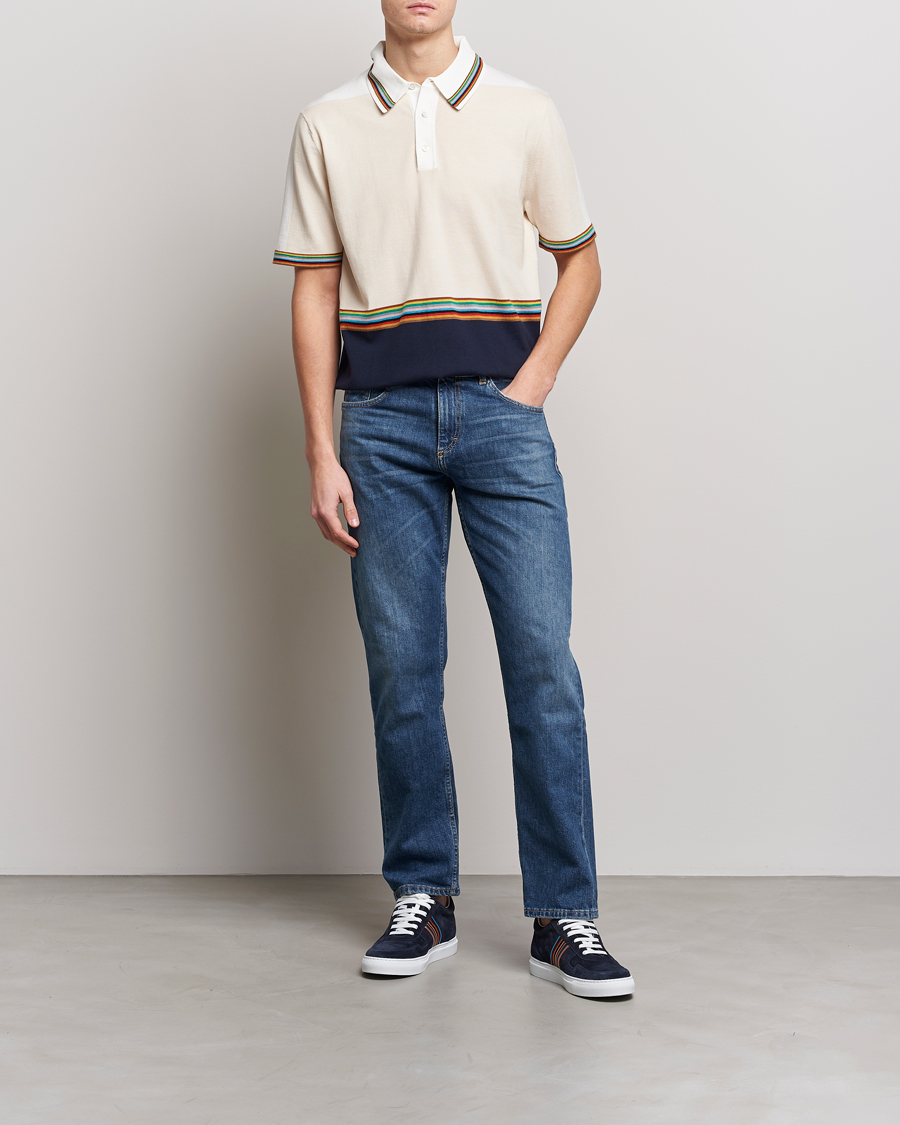 Herre | Trøjer | Paul Smith | Organic cotton Knitted Polo White