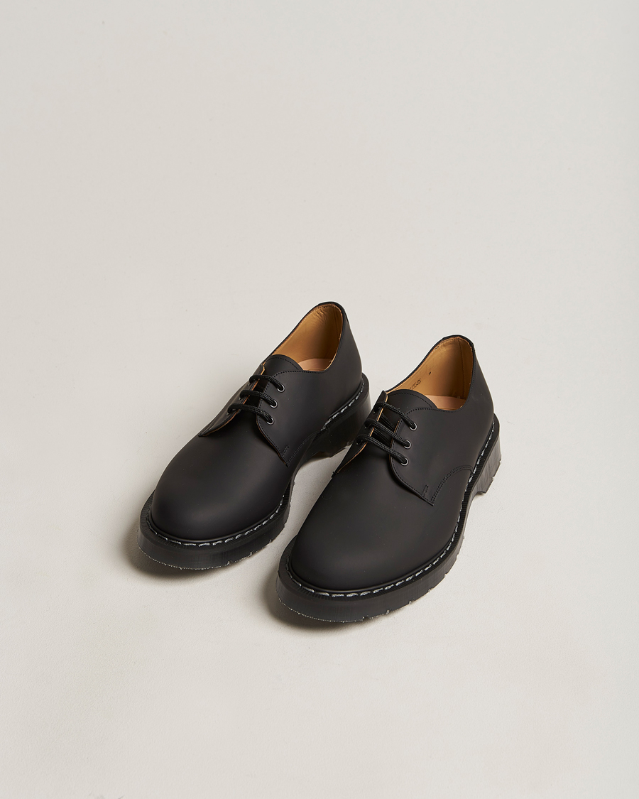 Herre | Solovair 3 Eye Gibson Shoe Black Greasy | Solovair | 3 Eye Gibson Shoe Black Greasy