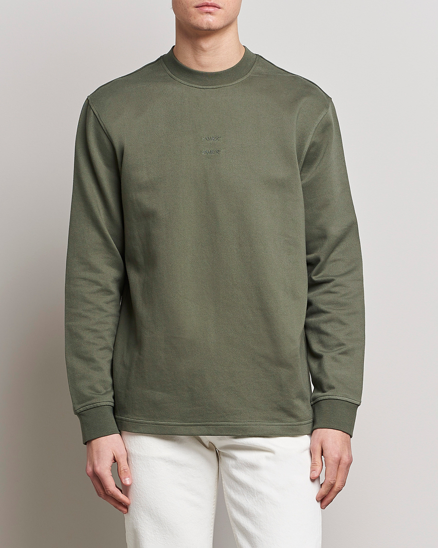 Herre | Langærmede t-shirts | Samsøe & Samsøe | Samer Long Sleeve T-Shirt Beetle