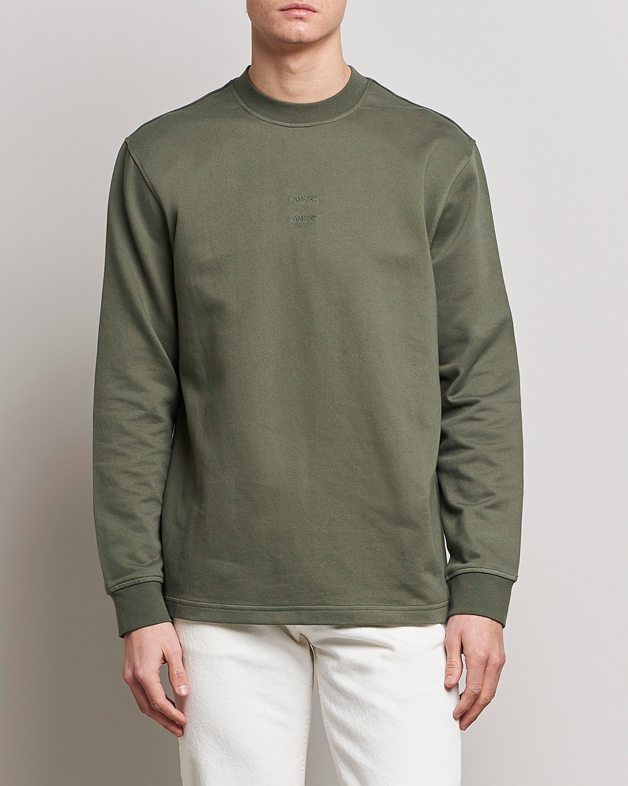 Herre | T-Shirts | Samsøe Samsøe | Samsøe & Samsøe Samer Long Sleeve T-Shirt Beetle