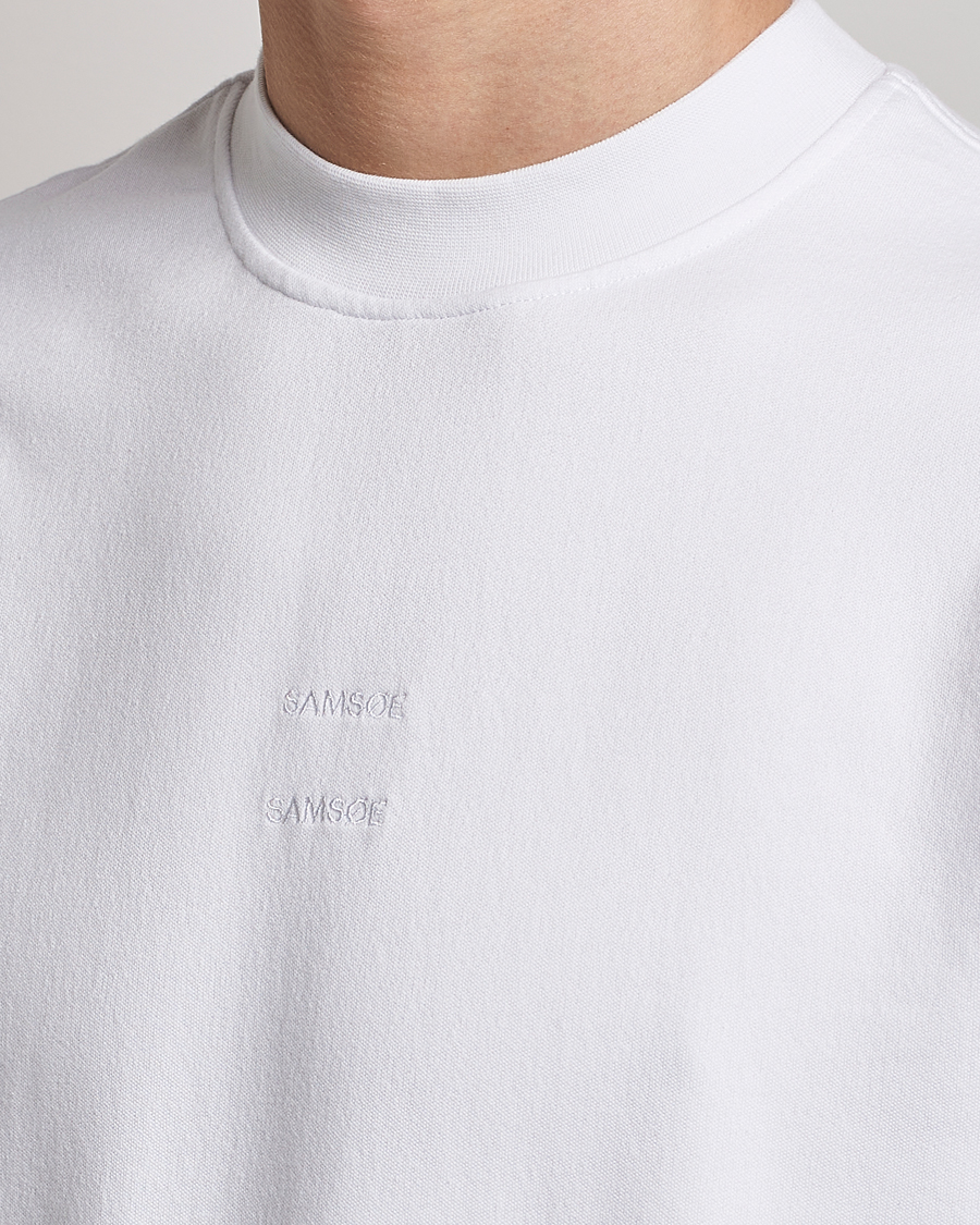 Herre | T-Shirts | Samsøe Samsøe | Samsøe & Samsøe Samer Long Sleeve T-Shirt White