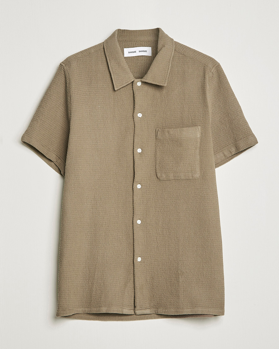 Herre | Skjorter | Samsøe Samsøe | Samsøe & Samsøe Avan Organic Cotton Short Sleeve Shirt Brindle