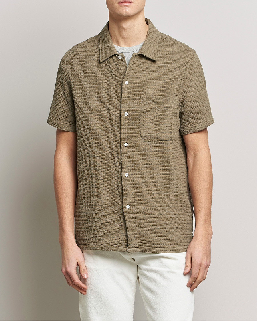 Herre | Skjorter | Samsøe Samsøe | Samsøe & Samsøe Avan Organic Cotton Short Sleeve Shirt Brindle