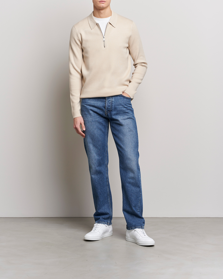 Herre | Trøjer | Samsøe Samsøe | Samsøe & Samsøe Guna Half Zip Sweater Oatmeal