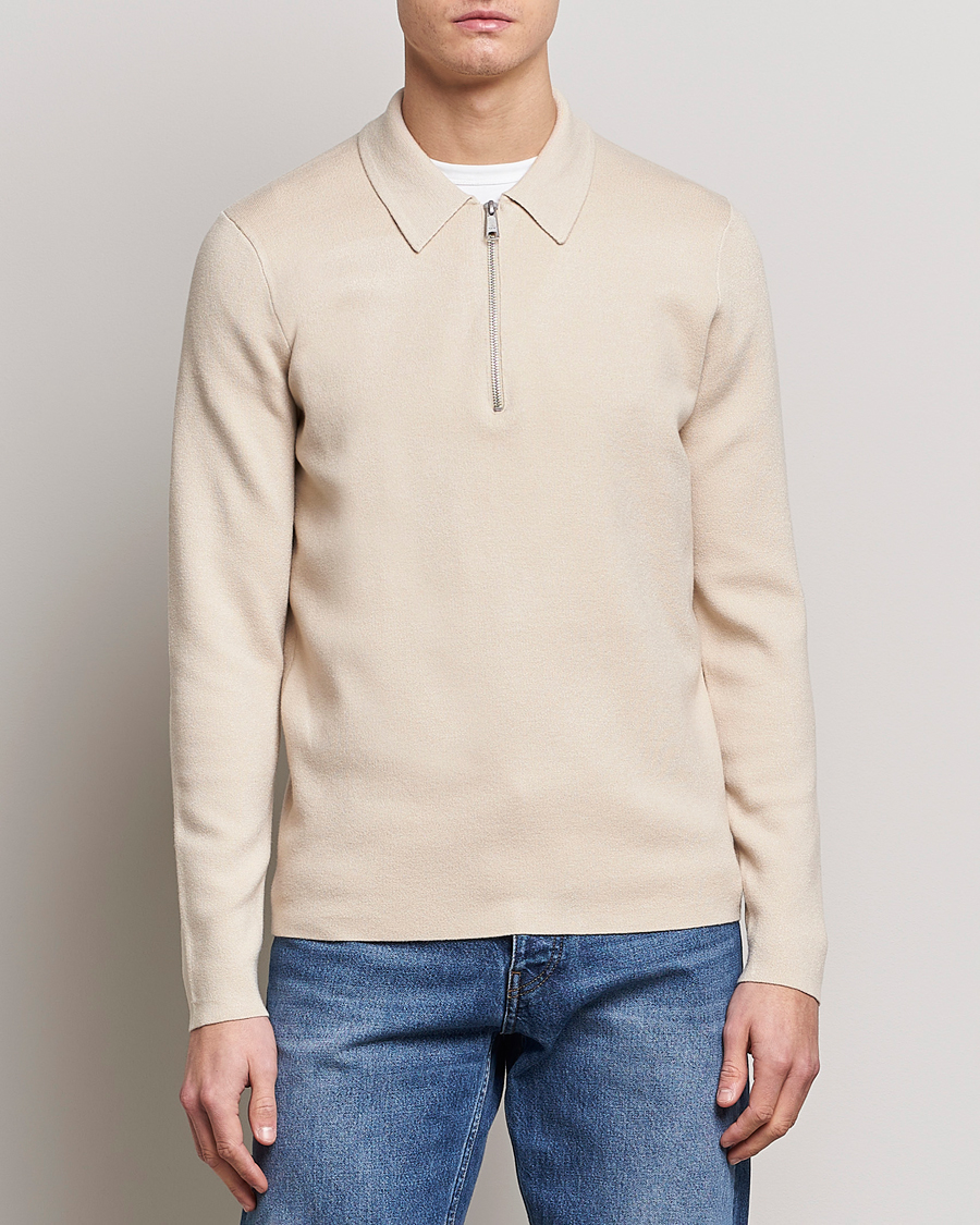 Herre | Trøjer | Samsøe Samsøe | Samsøe & Samsøe Guna Half Zip Sweater Oatmeal