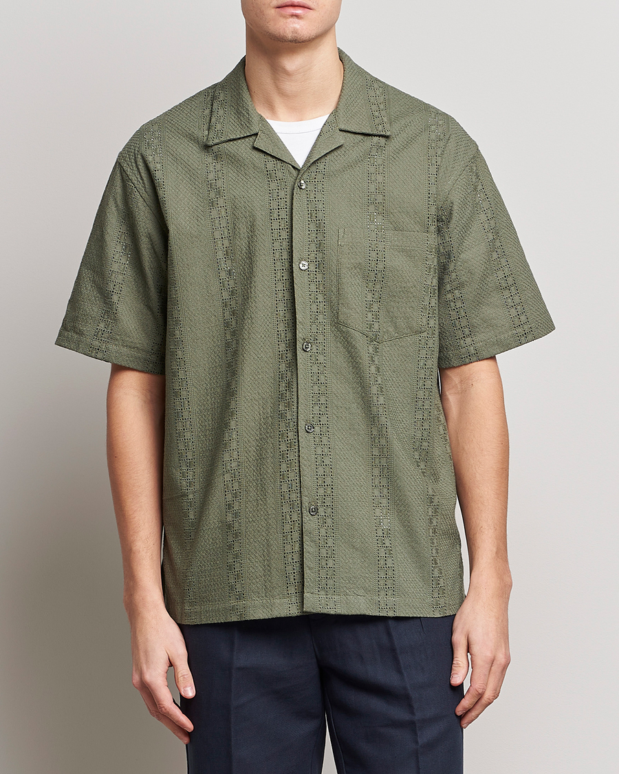 Herre | Kortærmede skjorter | Samsøe & Samsøe | Emerson Cotton Short Sleeve Shirt Beetle
