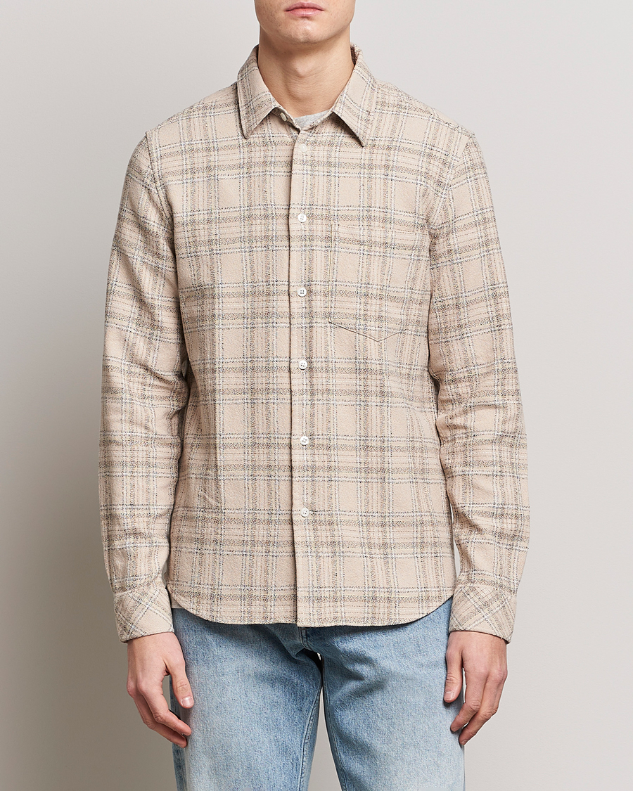 Herre | Shirt Jackets | Samsøe & Samsøe | Liam Organic Cotton Overshirt Oatmeal Check