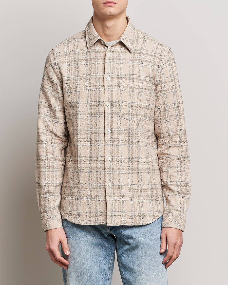 Herre | Casual | Samsøe & Samsøe | Liam Organic Cotton Overshirt Oatmeal Check
