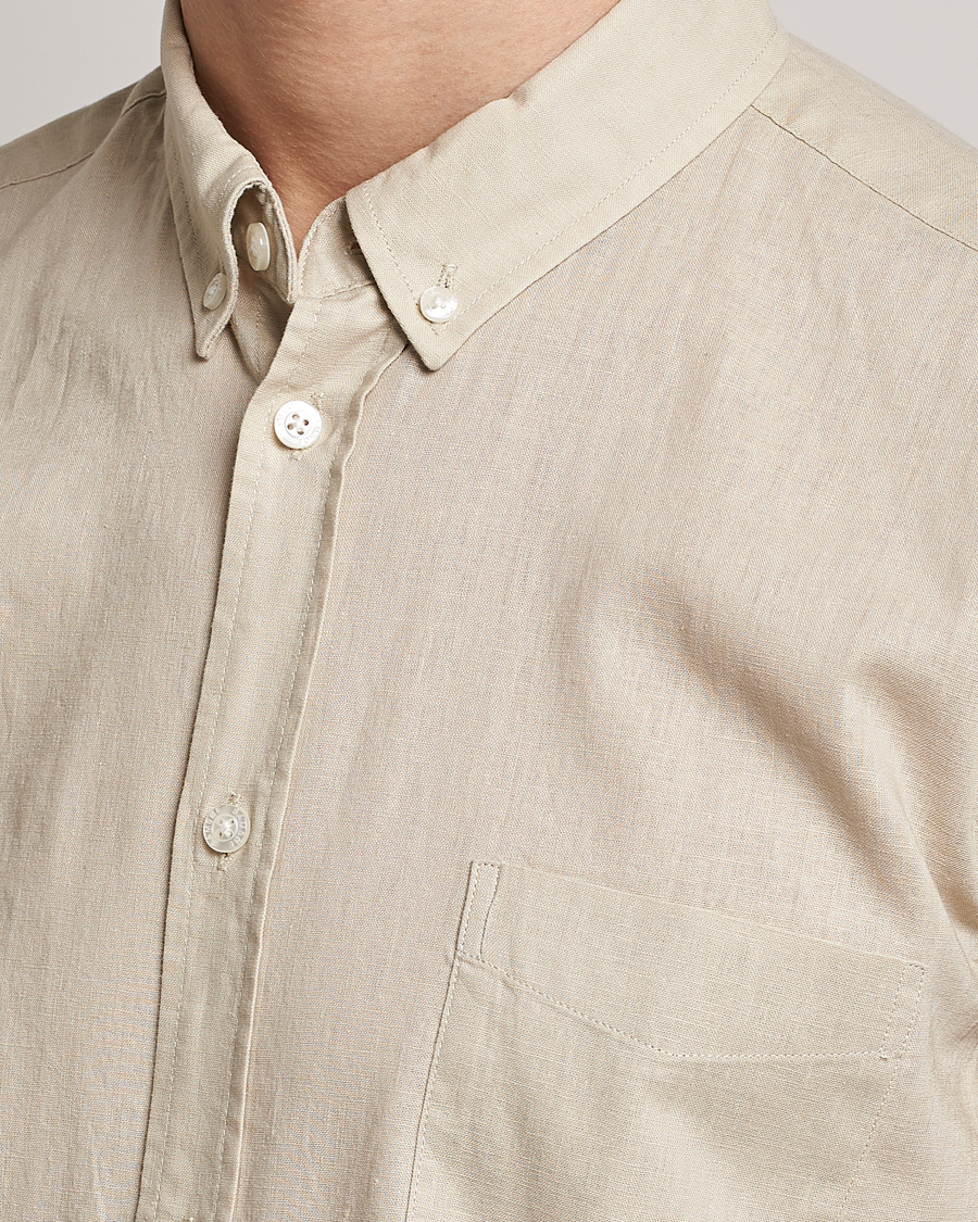 Herre | Skjorter | Samsøe Samsøe | Samsøe & Samsøe Liam Linen Cotton Shirt Oatmeal