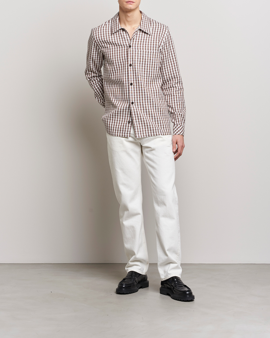 Herre | Skjorter | Samsøe Samsøe | Samsøe & Samsøe Taka Cotton Lyocell Overshirt Dark Earth