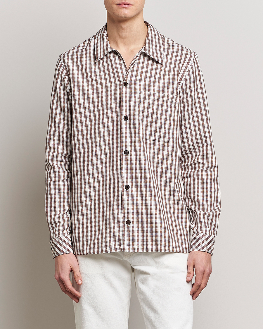 Herre | Skjorter | Samsøe Samsøe | Samsøe & Samsøe Taka Cotton Lyocell Overshirt Dark Earth