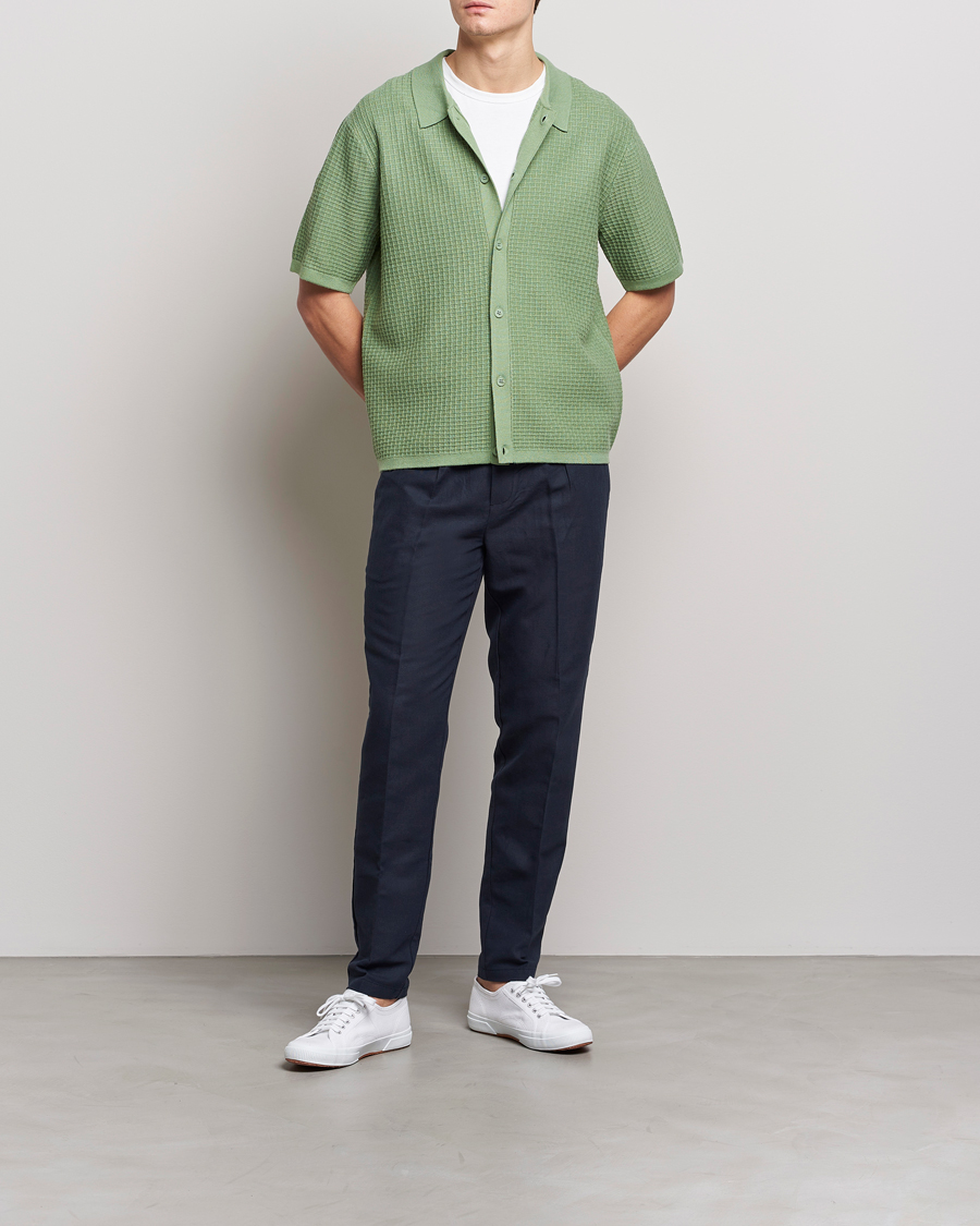 Herre | Bukser | Samsøe Samsøe | Smithy Linen/Cotton Drawstring Trousers Salute Navy