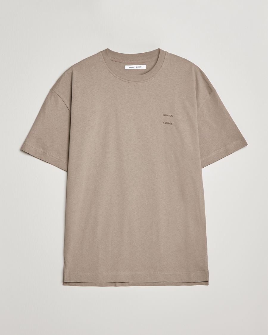 terrasse skør klæde sig ud Samsøe & Samsøe Joel Organic Cotton T-Shirt Brindle - CareOfCarl.dk