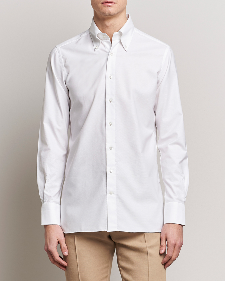 Herre | Businessskjorter | 100Hands | Gold Line Natural Stretch Oxford Shirt White