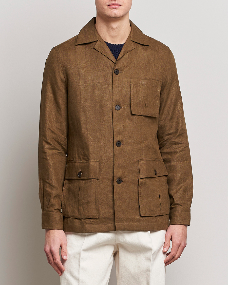 Herre | Jakker | 100Hands | Linen Travellers Jacket Green