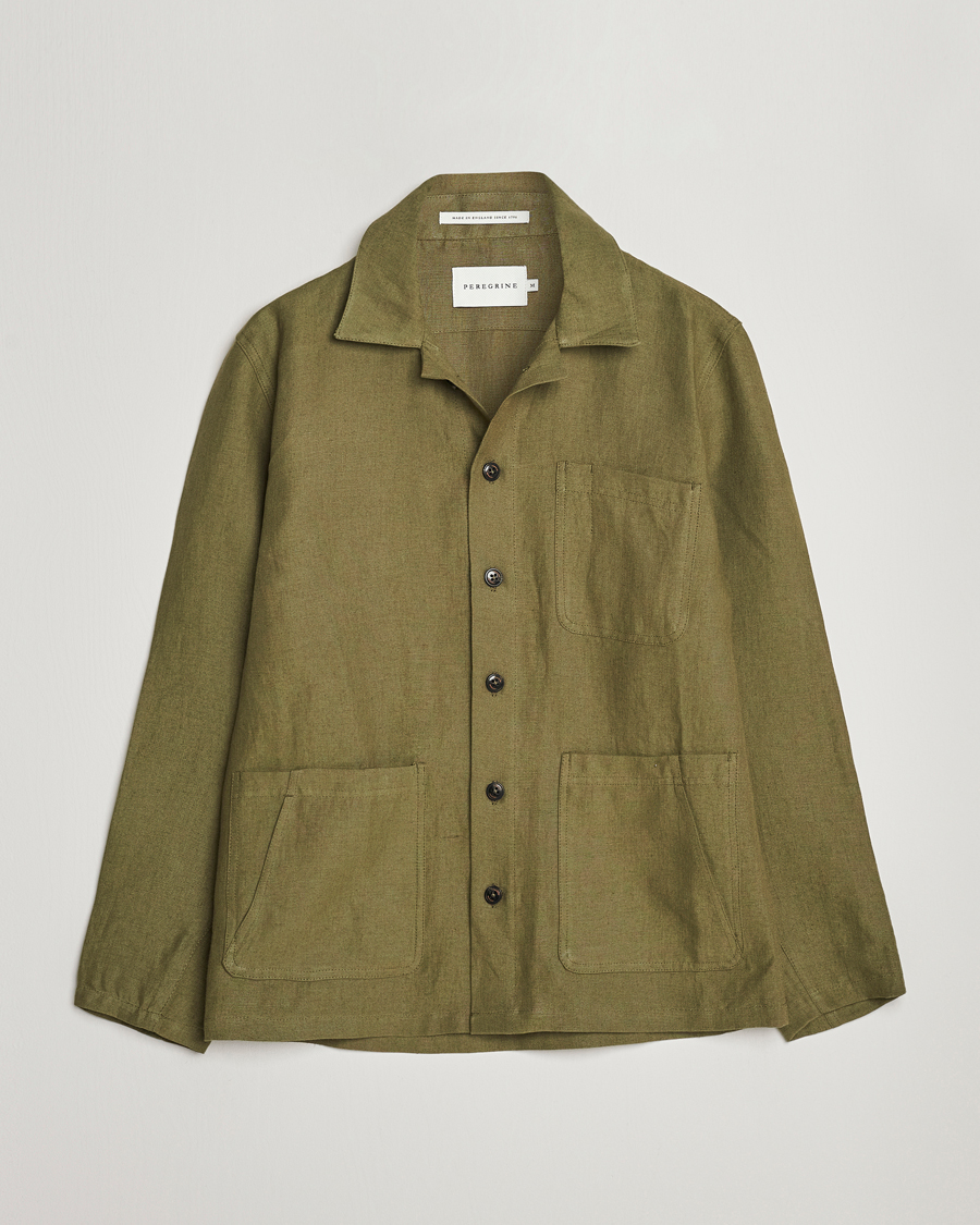 Herre | Skjorter | Peregrine | Grange Linen Shacket Khaki