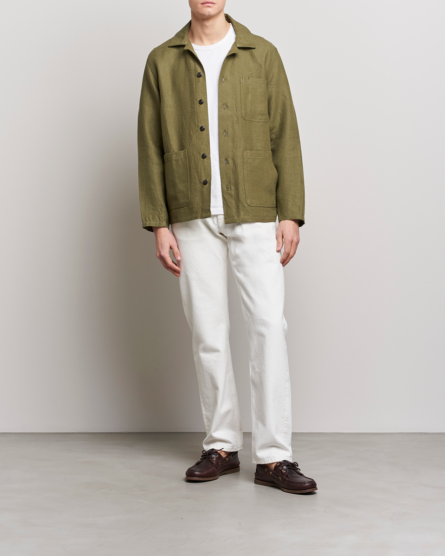 Herre | Skjorter | Peregrine | Grange Linen Shacket Khaki