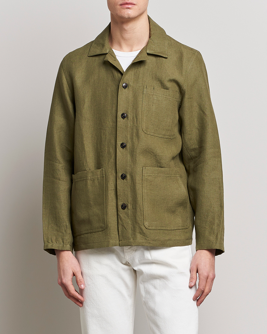 Herre | Skjorter | Peregrine | Grange Linen Shacket Khaki