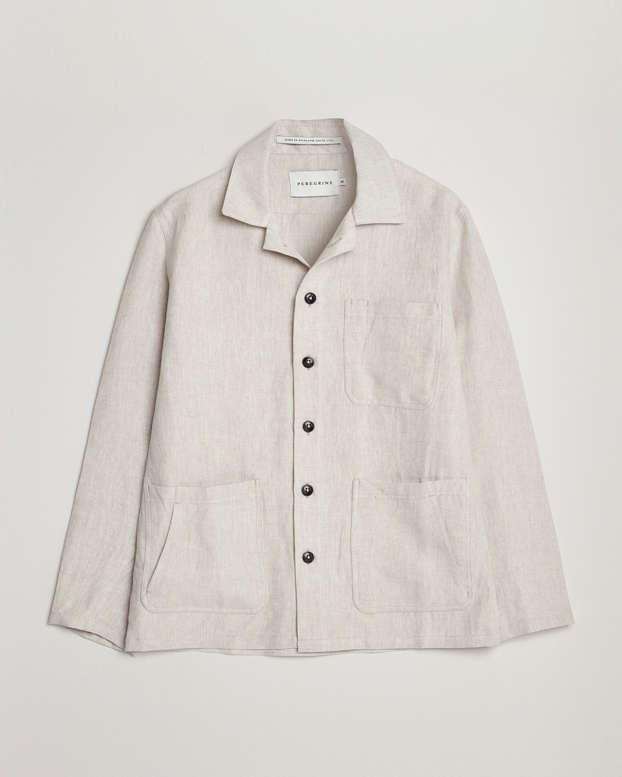 Herre | Skjorter | Peregrine | Grange Linen Shacket Stone