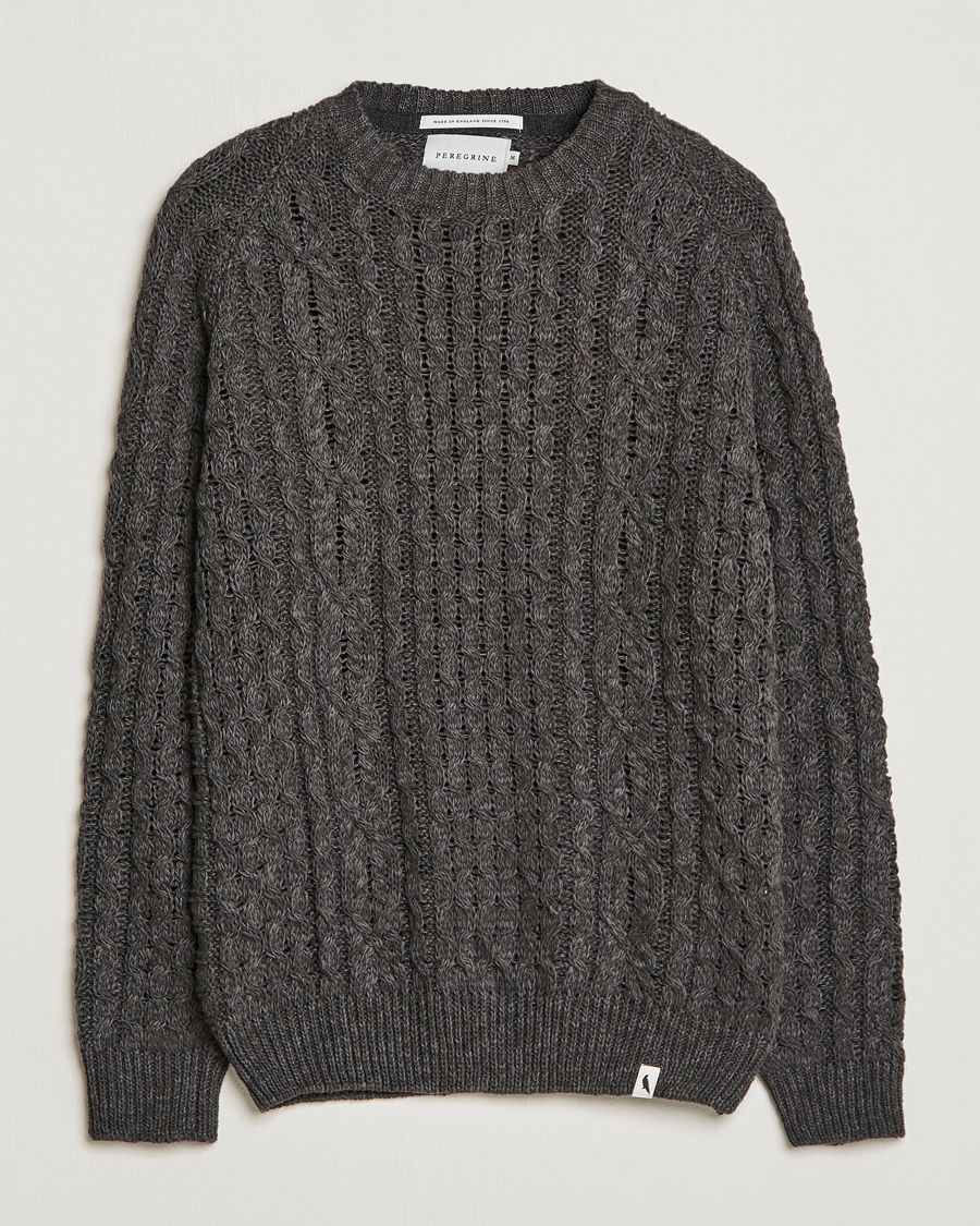 Herre | Trøjer | Peregrine | Linen Arran Jumper Grey