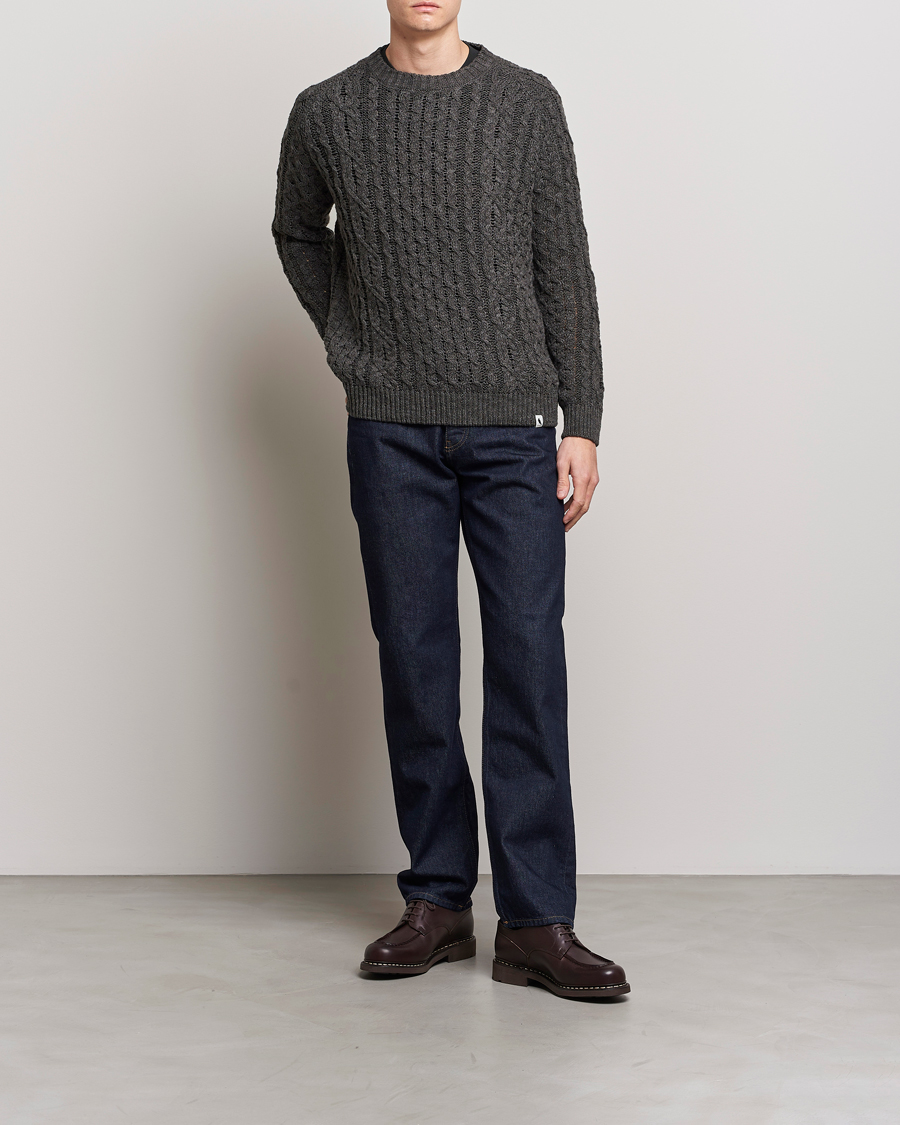 Herre | Trøjer | Peregrine | Linen Arran Jumper Grey