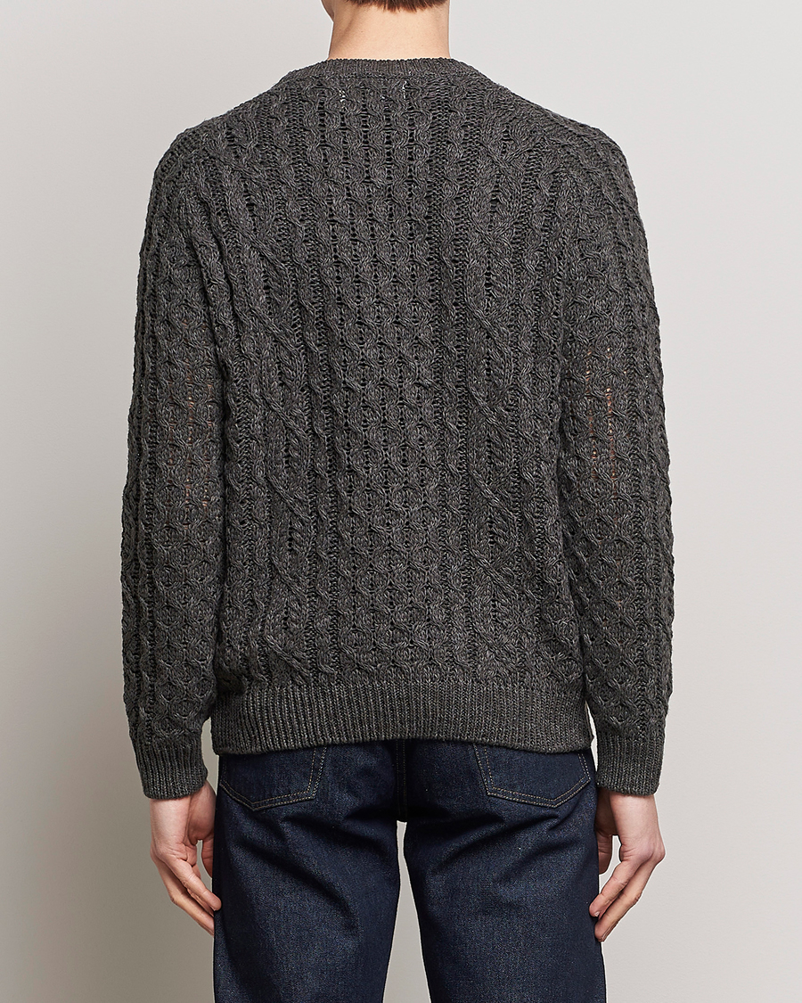 Herre | Trøjer | Peregrine | Linen Arran Jumper Grey