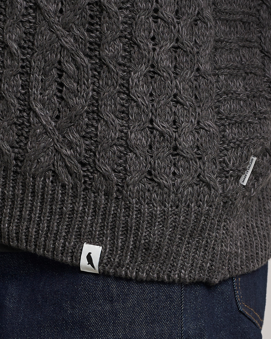 Herre | Trøjer | Peregrine | Linen Arran Jumper Grey