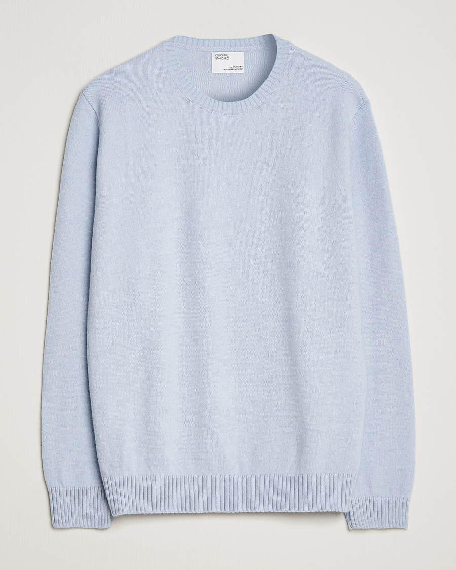 Herre | Trøjer | Colorful Standard | Classic Merino Wool Crew Neck Polar Blue