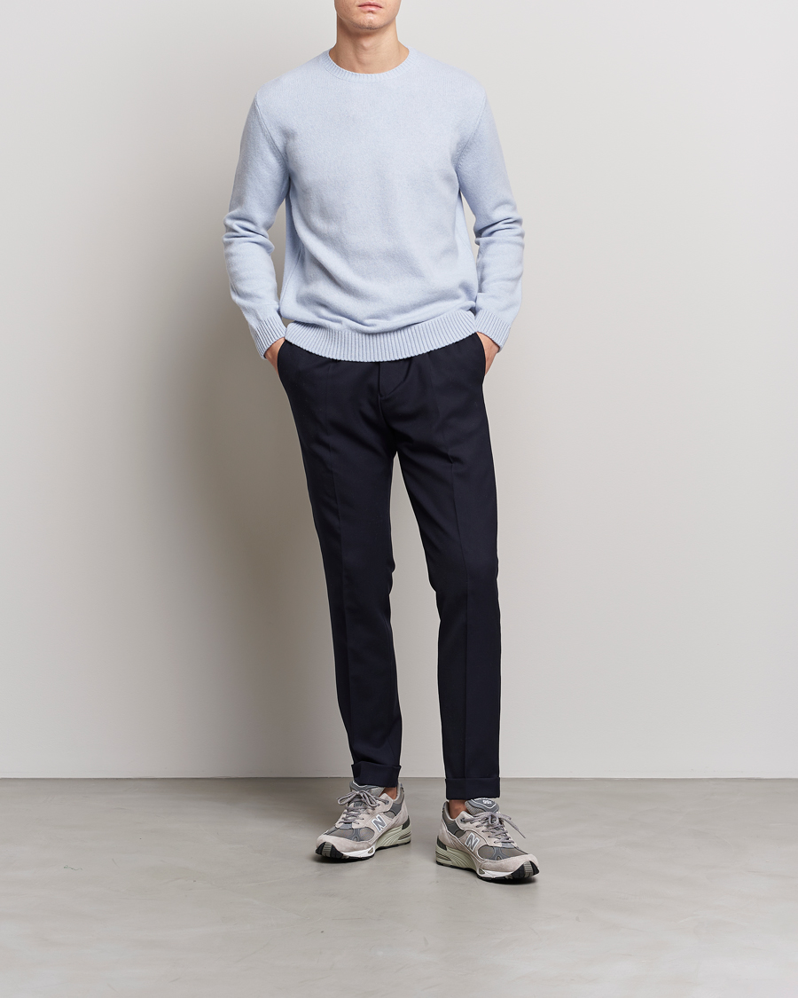 Herre | Trøjer | Colorful Standard | Classic Merino Wool Crew Neck Polar Blue