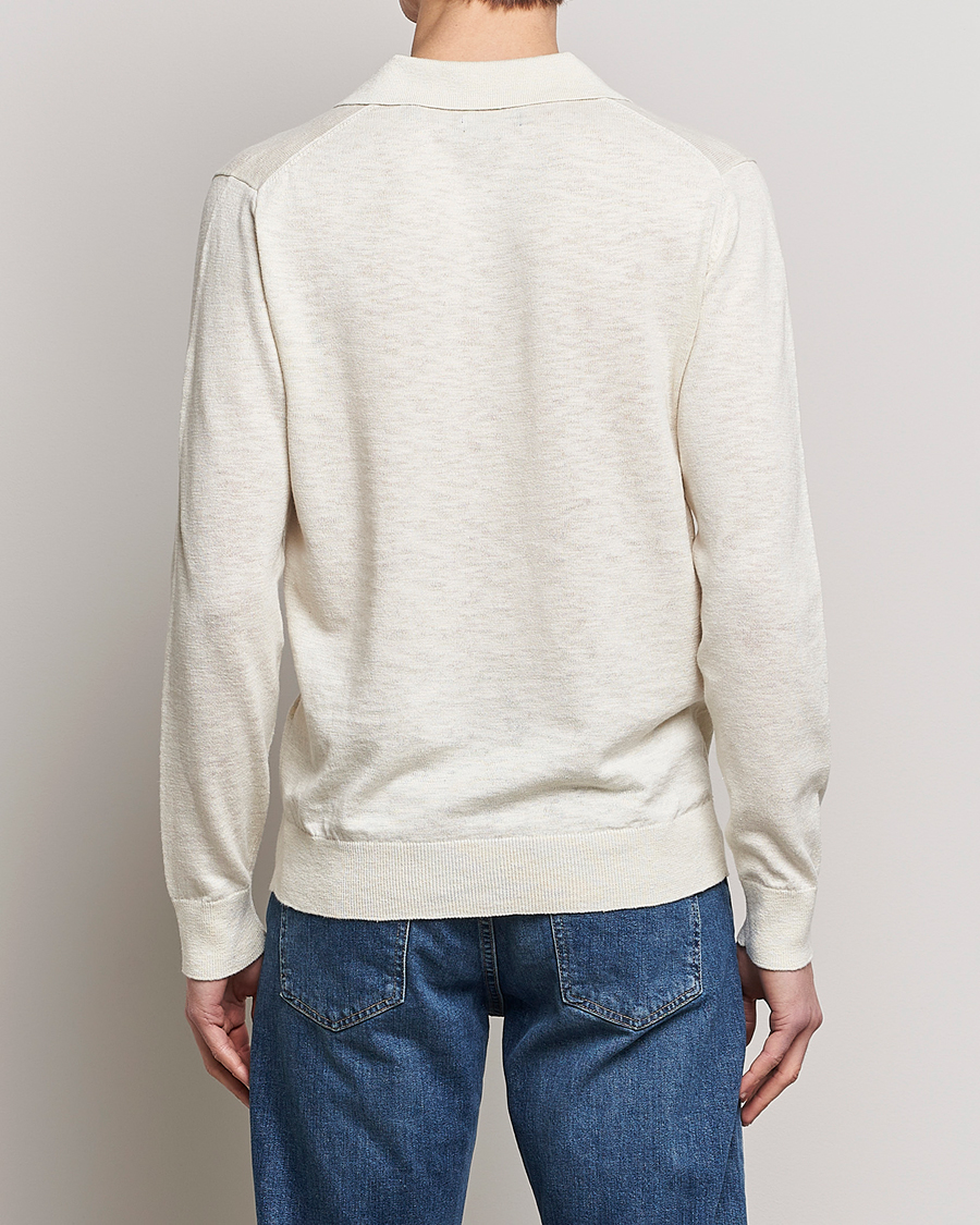 Herre | Trøjer | GANT | Cotton/Linen Knitted Polo Putty