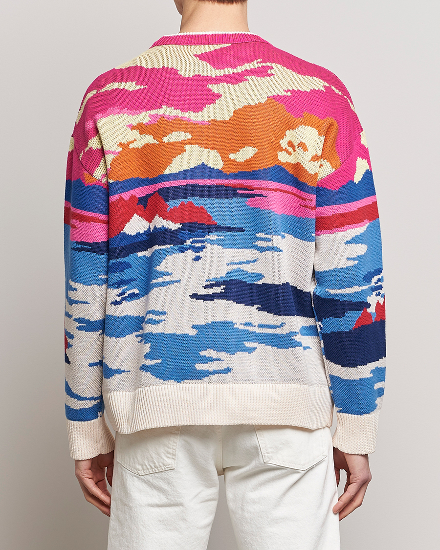 Herre | Trøjer | GANT | Landscape Printed Knitted Crew Neck Multi