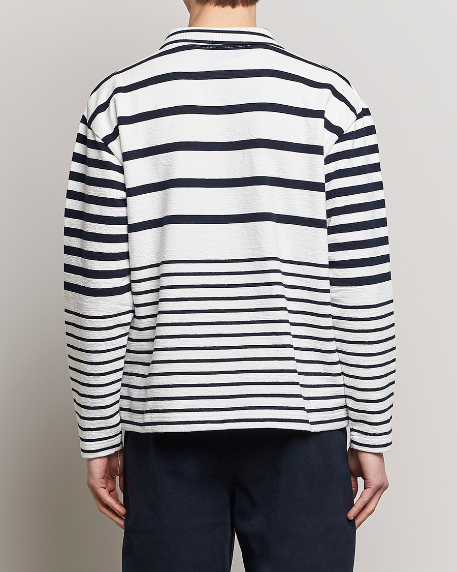 Herre | Trøjer | GANT | Heavy Knitted Striped Rugger Eggshell