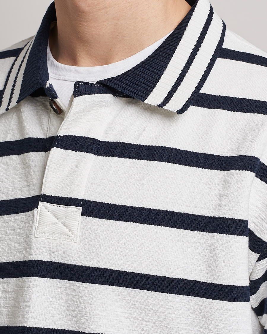 Herre | Trøjer | GANT | Heavy Knitted Striped Rugger Eggshell