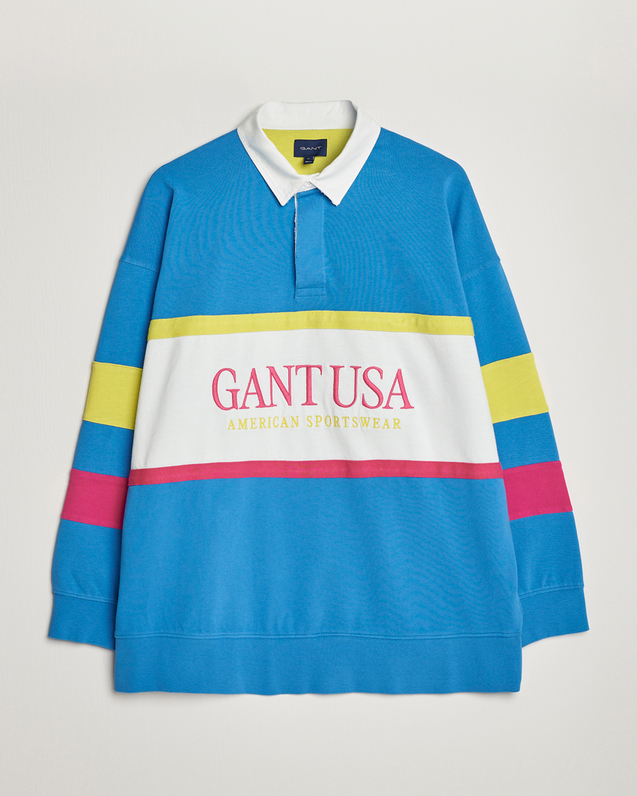 Herre | Trøjer | GANT | Archive Heavy Rugger Day Blue