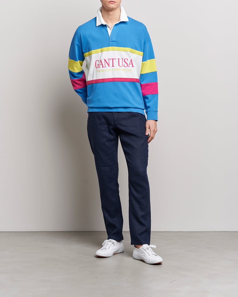 Herre | Trøjer | GANT | Archive Heavy Rugger Day Blue
