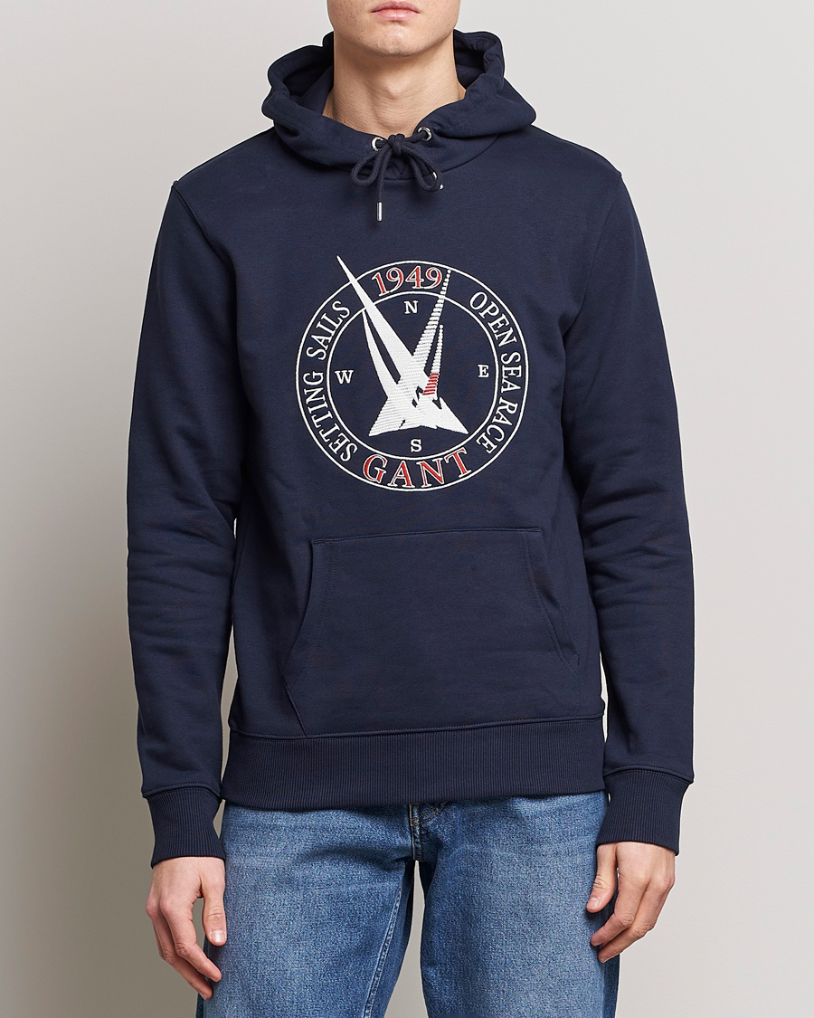 Herre | Trøjer | GANT | Sailing Hoodie Evening Blue