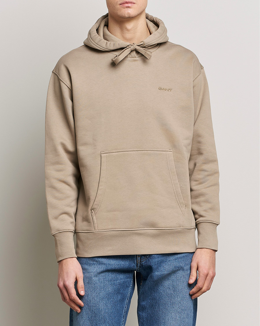 Herre | Trøjer | GANT | Icon Hoodie Taupe Beige