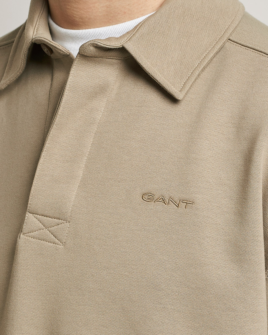 Herre | Trøjer | GANT | Icon Heavy Rugger Taupe Beige